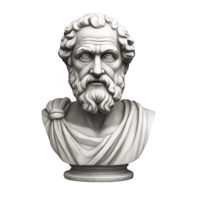 Marble bust of ancient greek philosopher sticker