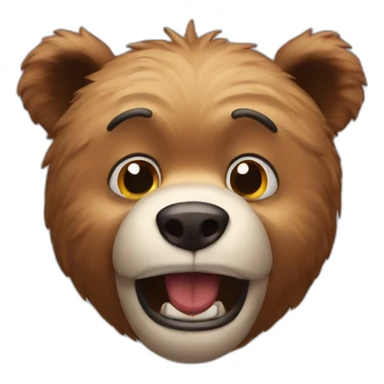 crazy bear sticker