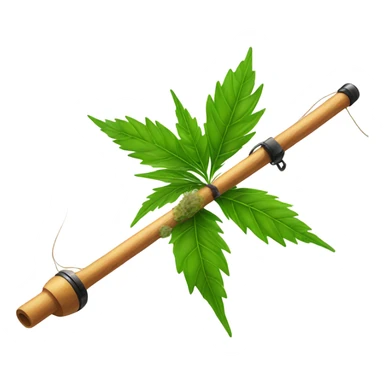 Fishing pole with some weed sticker