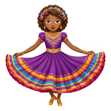 Folk dancer (twirl) sticker