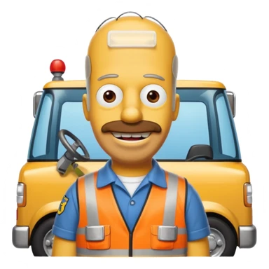 Tow Truck Homer Simpson sticker