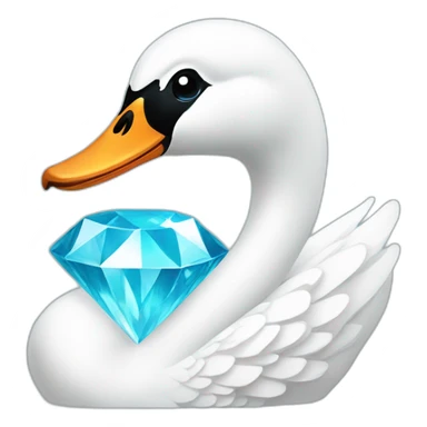 Swan with a Diamond  sticker