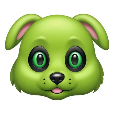 alien dog green sticker