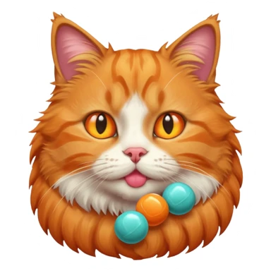 A cat with chicles est big sticker