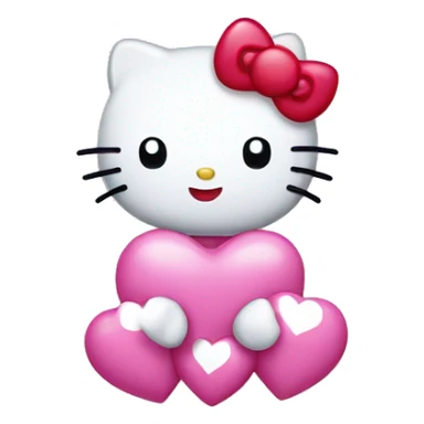 Hello kitty whit hearts around sticker
