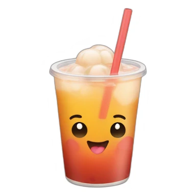 fruit drinking boba tea sticker