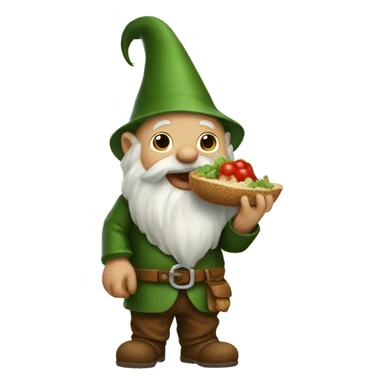 gnomo eating a cugarrette sticker