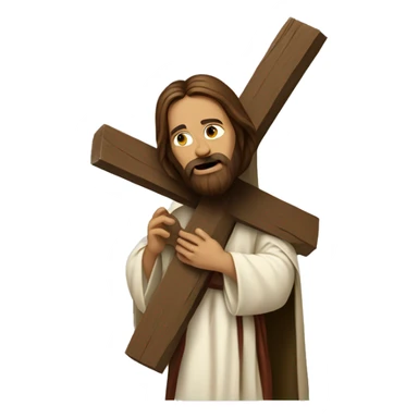 Jesus carrying the cross sticker