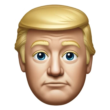 realistic face donald trump highly detailed sticker