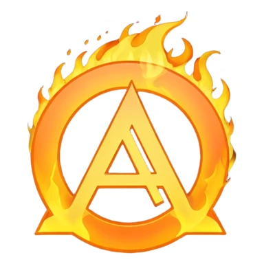 Flaming Anarchy Symbol sticker