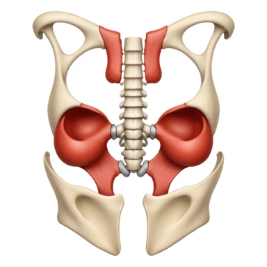 woman Pelvic bone sticker