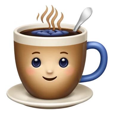 Slow brew coffee with blueberry design in a cup sticker