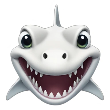 hammerhead shark with eyes really far apart sticker