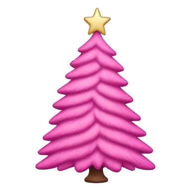 Pink Christmas tree emoji  sticker