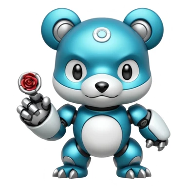 Badass Rosy Scary Oshawott-Robo-Pokémon sticker