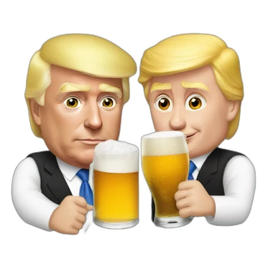 putin drink beer with trump sticker