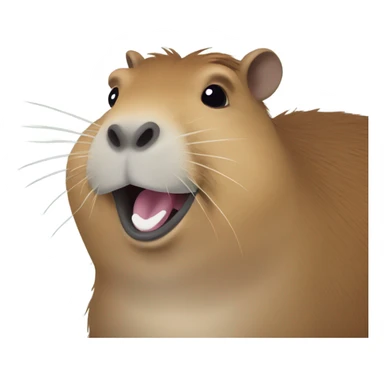 Capybara singing a song sticker