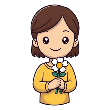 girl with brown eyes and straight brown hair sticker