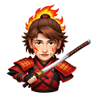 Fire-Wielding Samurai sticker