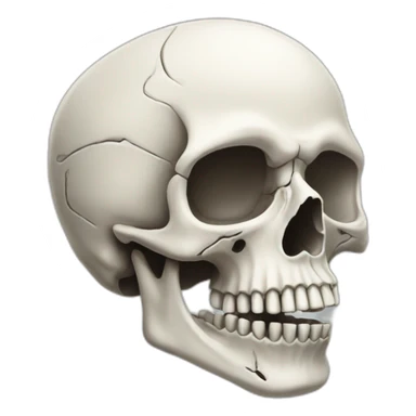 Skull drawing something sticker