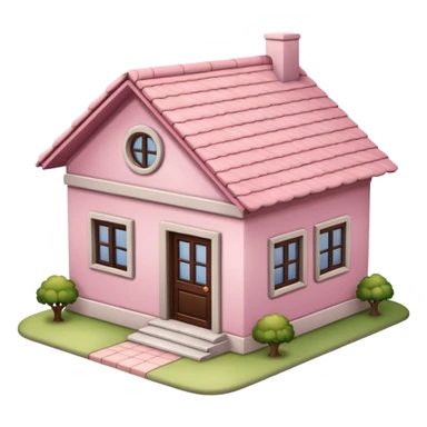 pink house small sticker