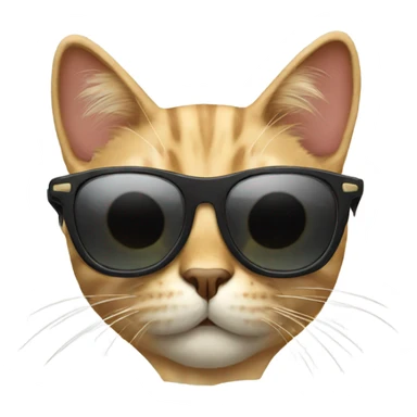 Cat with sunglasses sticker