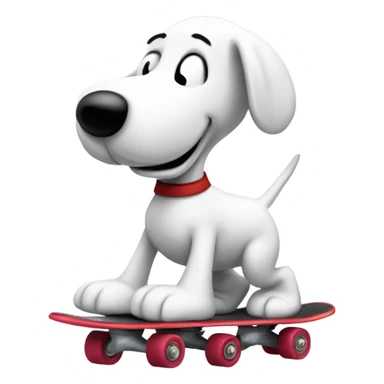 snoopy roller skating  sticker