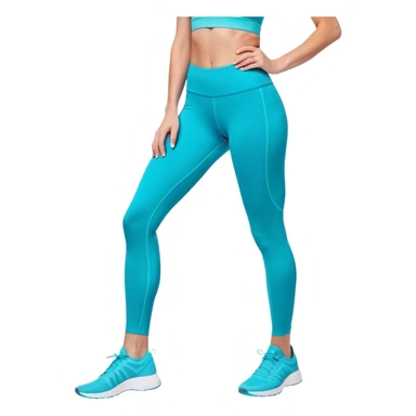Turquoise blue compression tights sticker