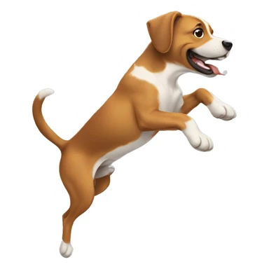 Dog doing a back flip sticker