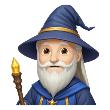 wizard long beard sticker