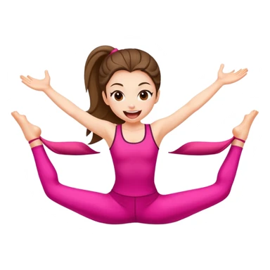 girl doing the splits with tongue out sticker