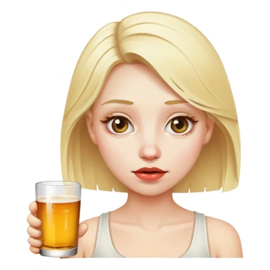 A blonde drunk girl sticker