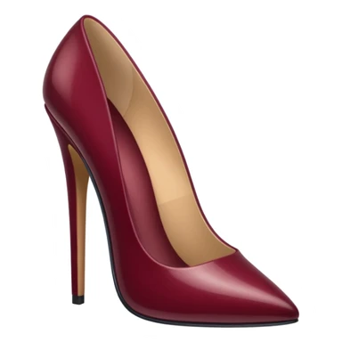 burgundy sexy high heel sticker