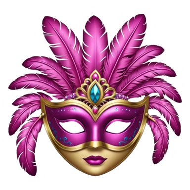karnaval maskesi pembe sticker