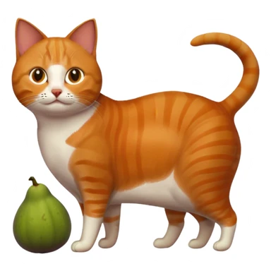 Cat with a fig sticker