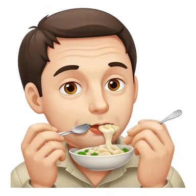 man eat pelmeni sticker
