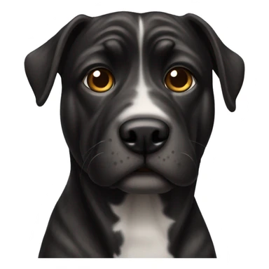 Black brindle dog sticker