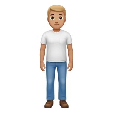 tall, stocky man wearing T-shirt and jeans sticker