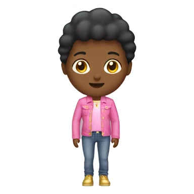 pink and gold jean sticker