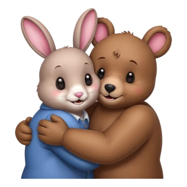 Bunny and bear in love 😘 sticker