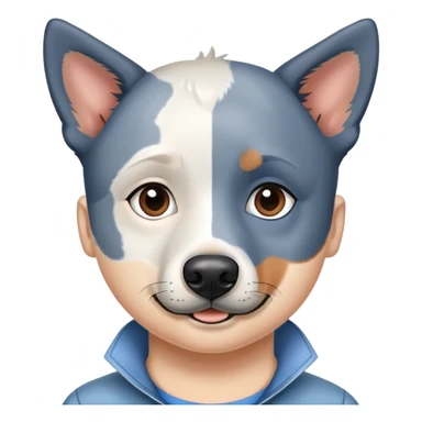 Person with blue heeler dog  sticker