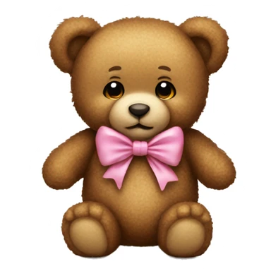 Teddy bear with bow sticker