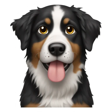 Now the dog is all sticky. He must ask his owner for a bath before dark.  sticker