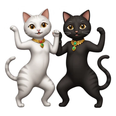 Cats couple salsa dancing  sticker