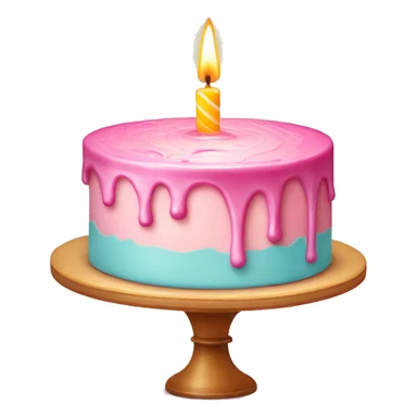 cake with a candle, Easter sticker