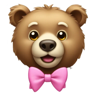 Bear with a pink bow sticker