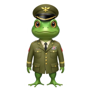 A frog in the army sticker