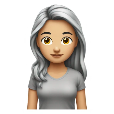 Meisje leunt op haar elleboog  sticker