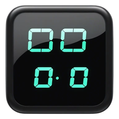  7:42 on a digital clock sticker