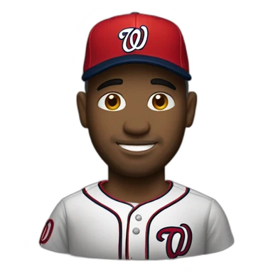 Man with Washington nationals hat sticker